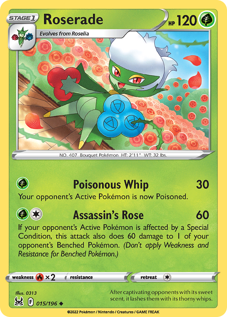 Roserade — illustrated card