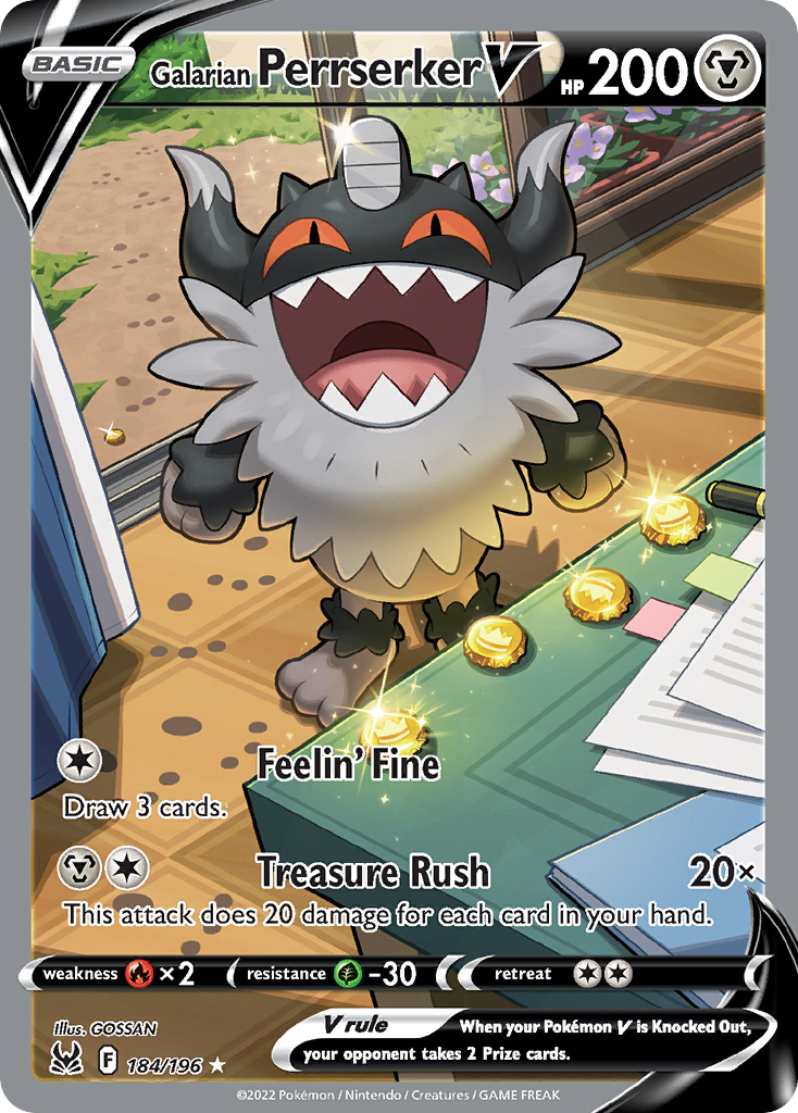 Galarian Perrserker V — illustrated card