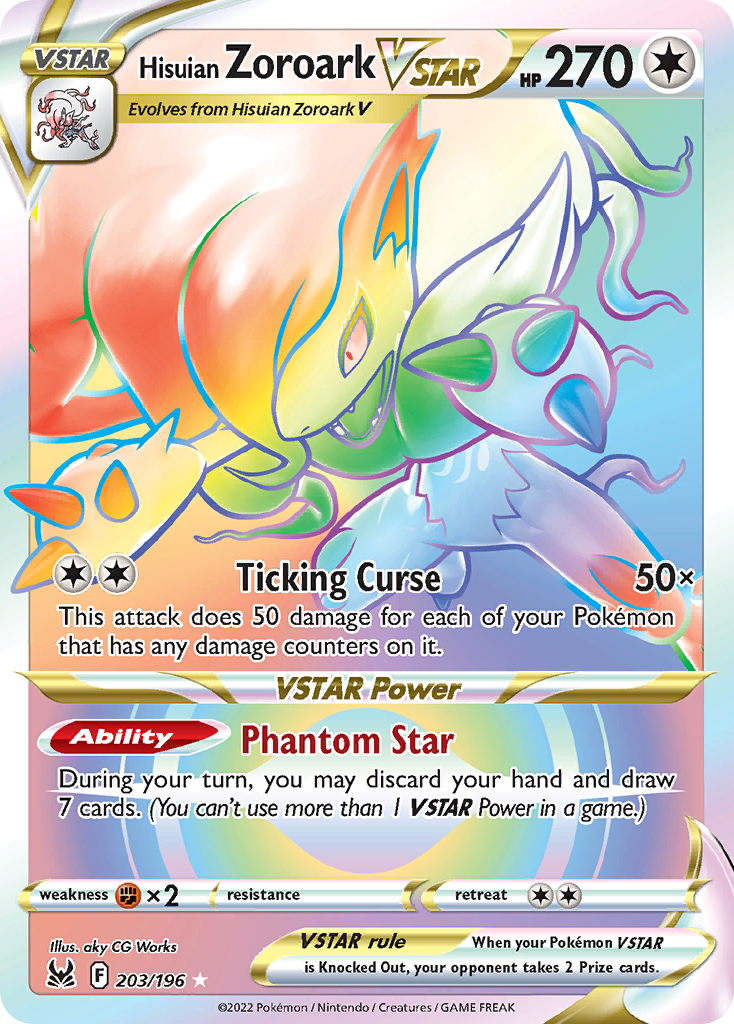Hisuian Zoroark VSTAR — illustrated card