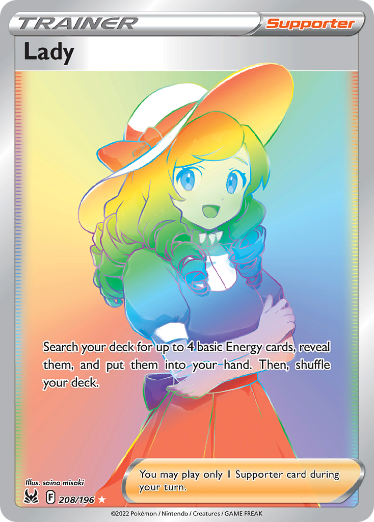 Lady — illustrated card