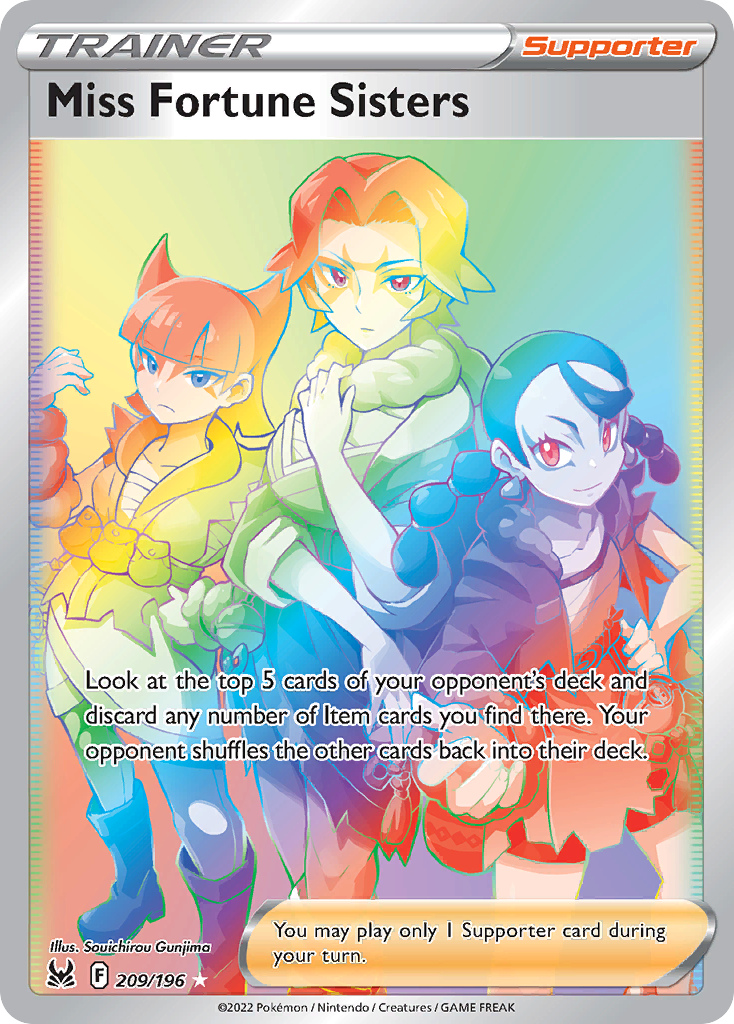 Miss Fortune Sisters — illustrated card