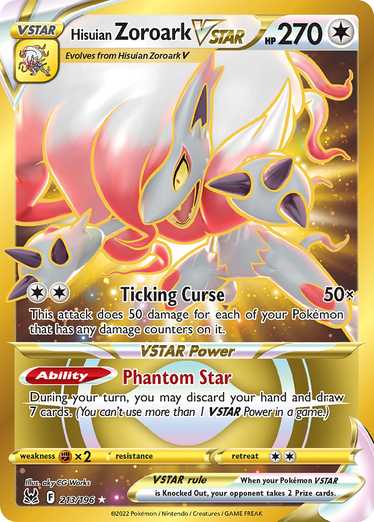 Hisuian Zoroark VSTAR — illustrated card