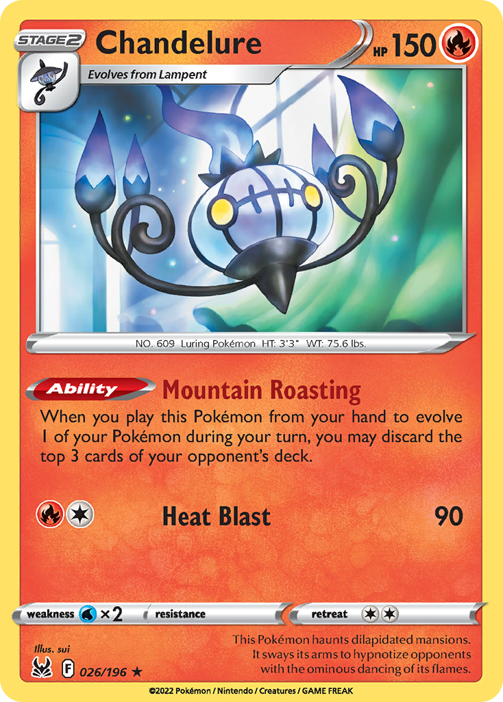 Chandelure — illustrated card