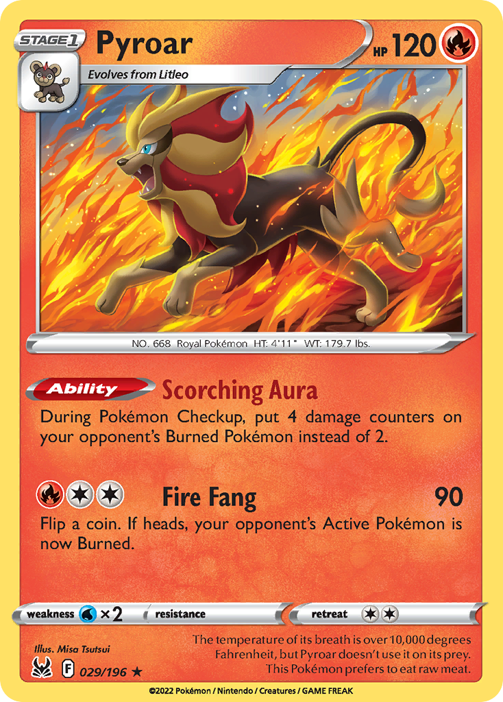 Pyroar — illustrated card