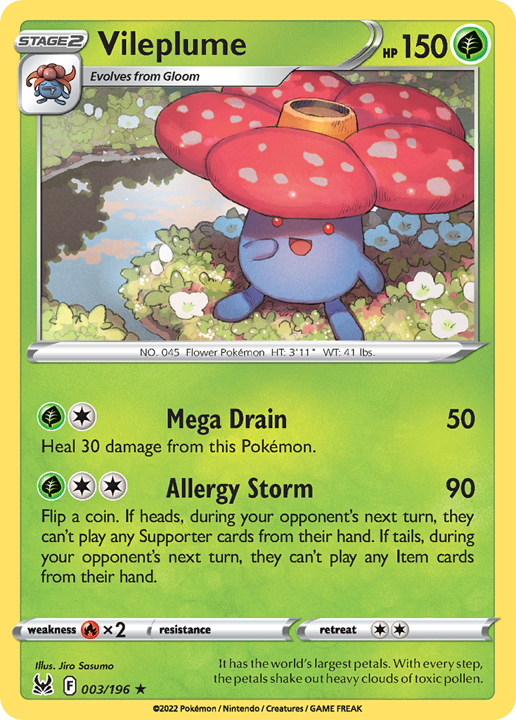 Vileplume — illustrated card