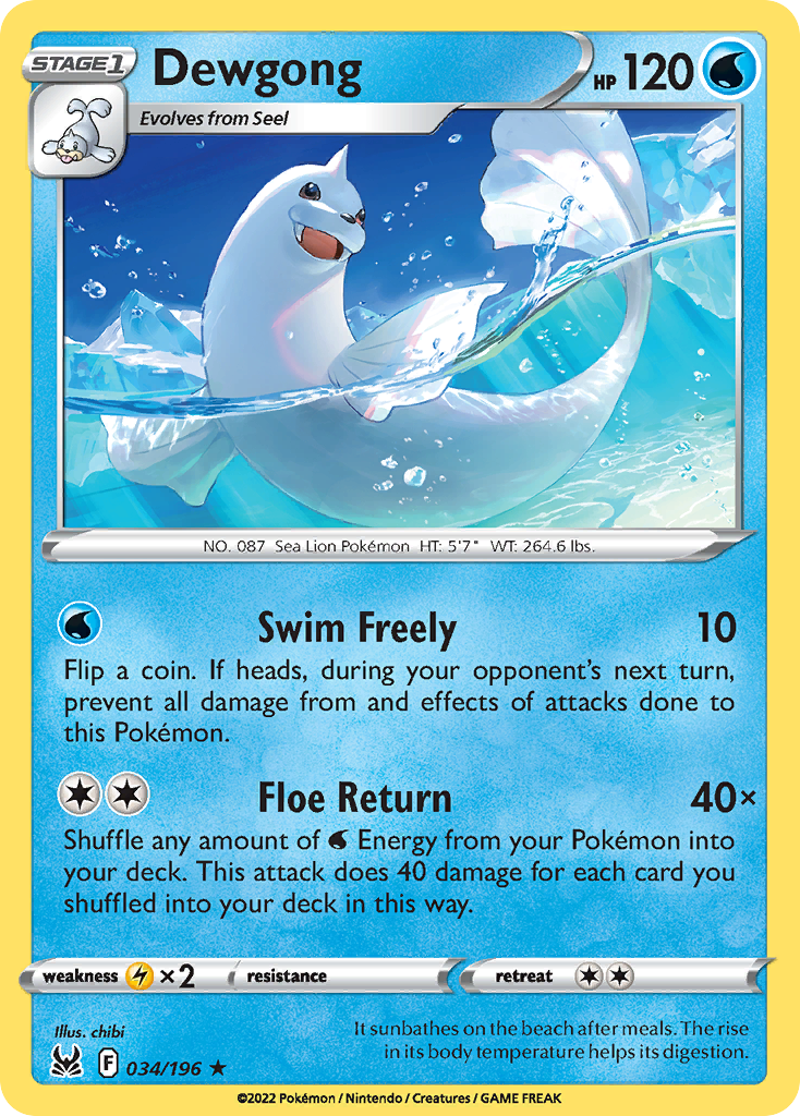 Dewgong — illustrated card