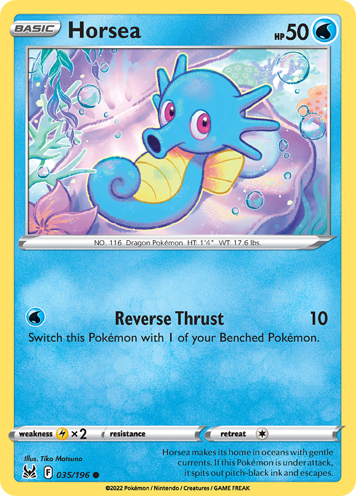 Horsea — illustrated card