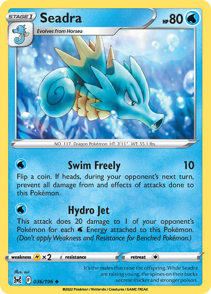 Seadra — illustrated card