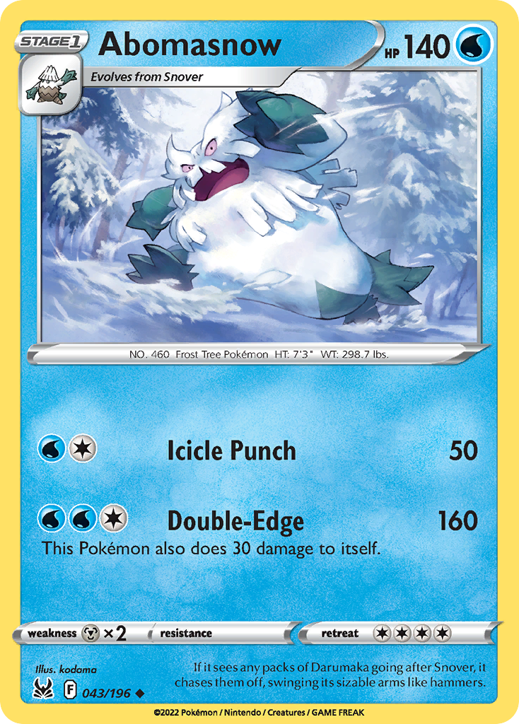 Abomasnow — illustrated card