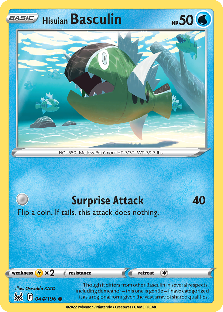 Hisuian Basculin — illustrated card