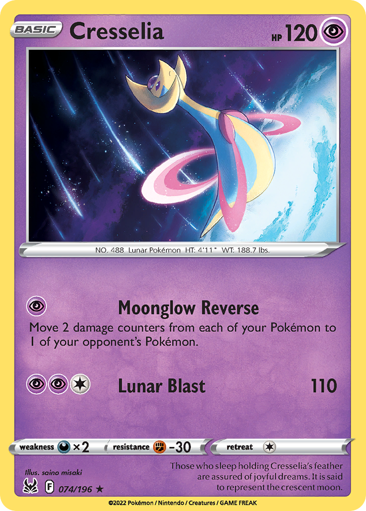 Cresselia — illustrated card