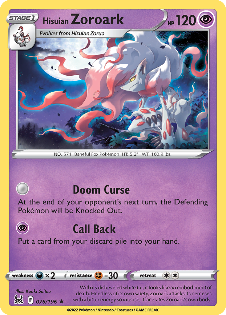 Hisuian Zoroark — illustrated card