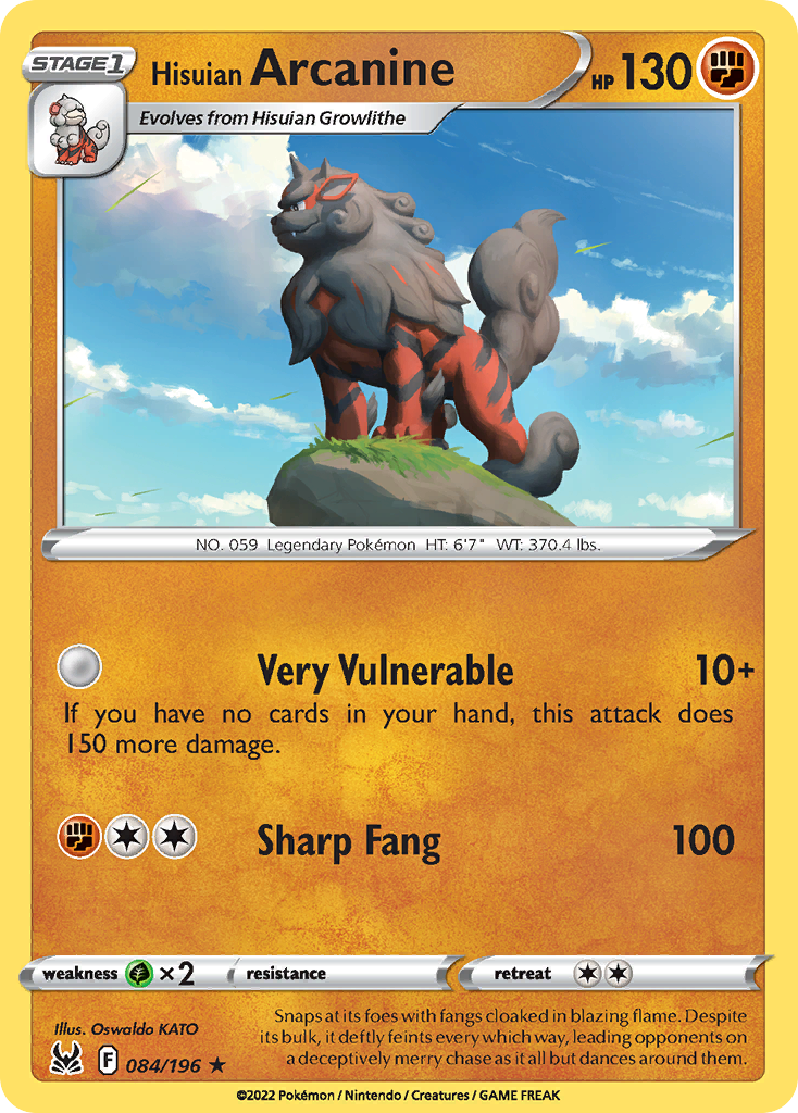 Hisuian Arcanine — illustrated card