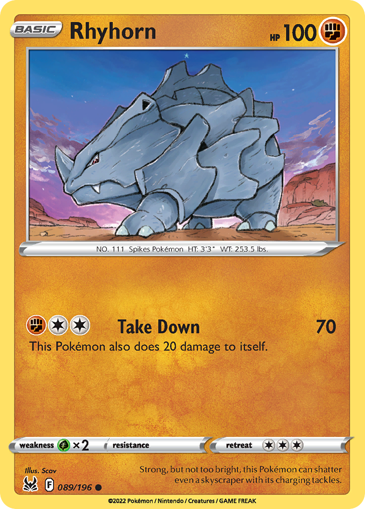 Rhyhorn — illustrated card