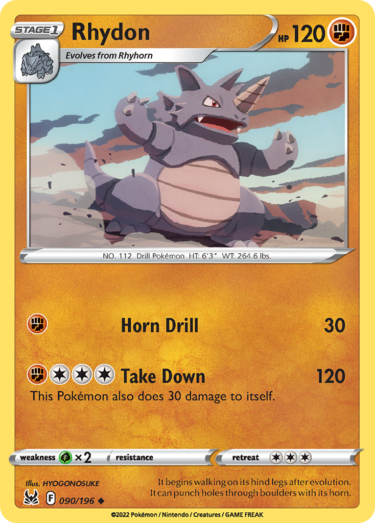 Rhydon — illustrated card