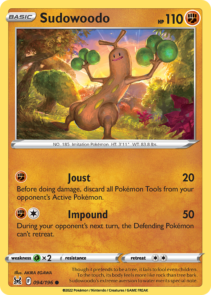Sudowoodo — illustrated card