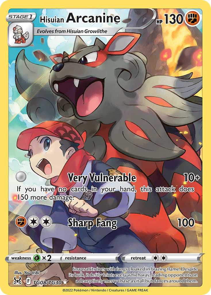 Hisuian Arcanine — illustrated card