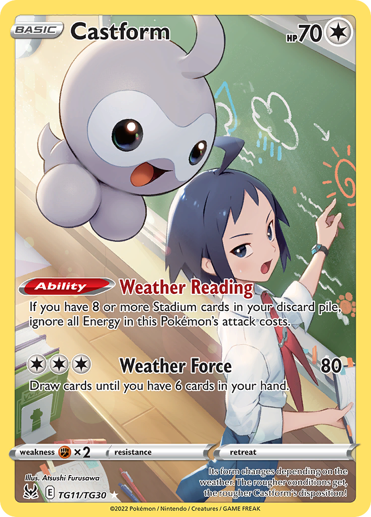 Castform — illustrated card