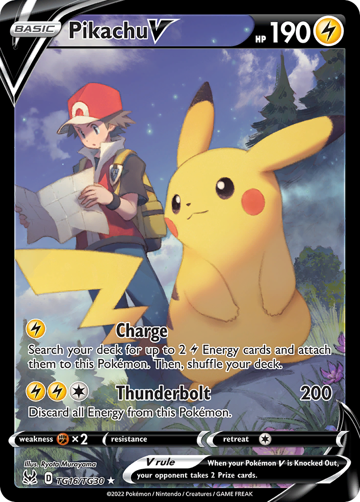 Pikachu V — illustrated card