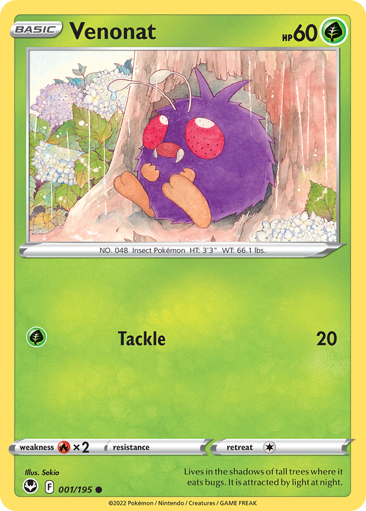 Venonat — illustrated card