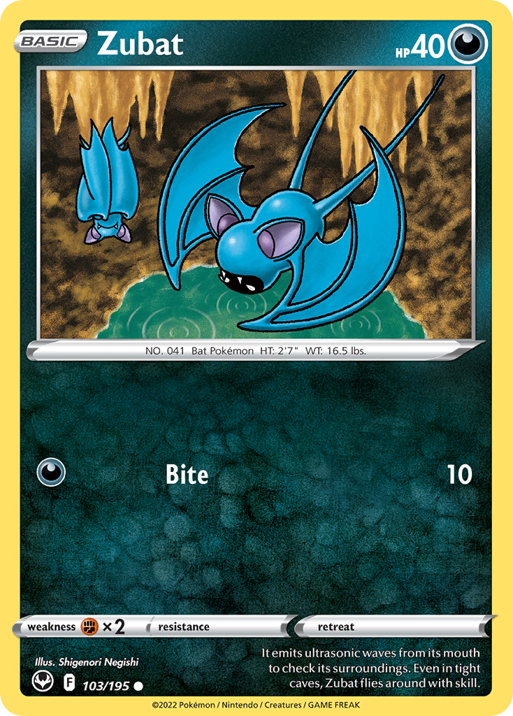 Zubat — illustrated card