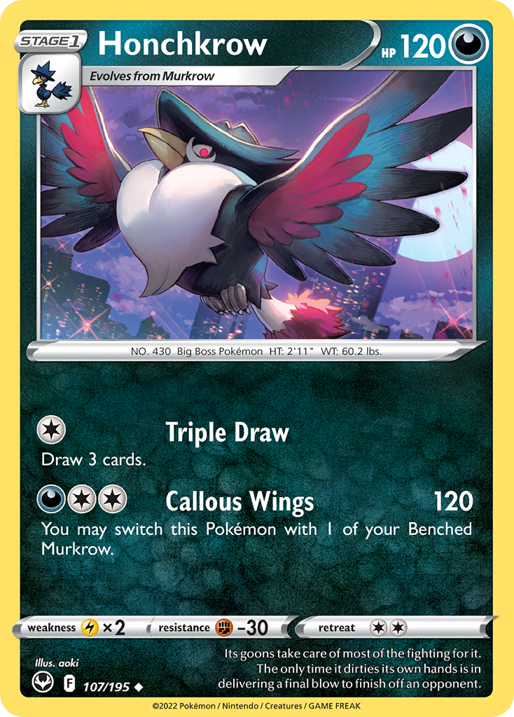 Honchkrow — illustrated card