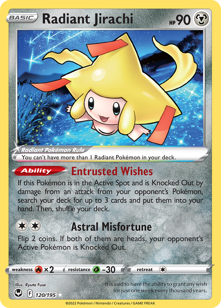 Radiant Jirachi — illustrated card
