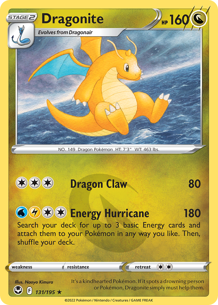 Dragonite — illustrated card