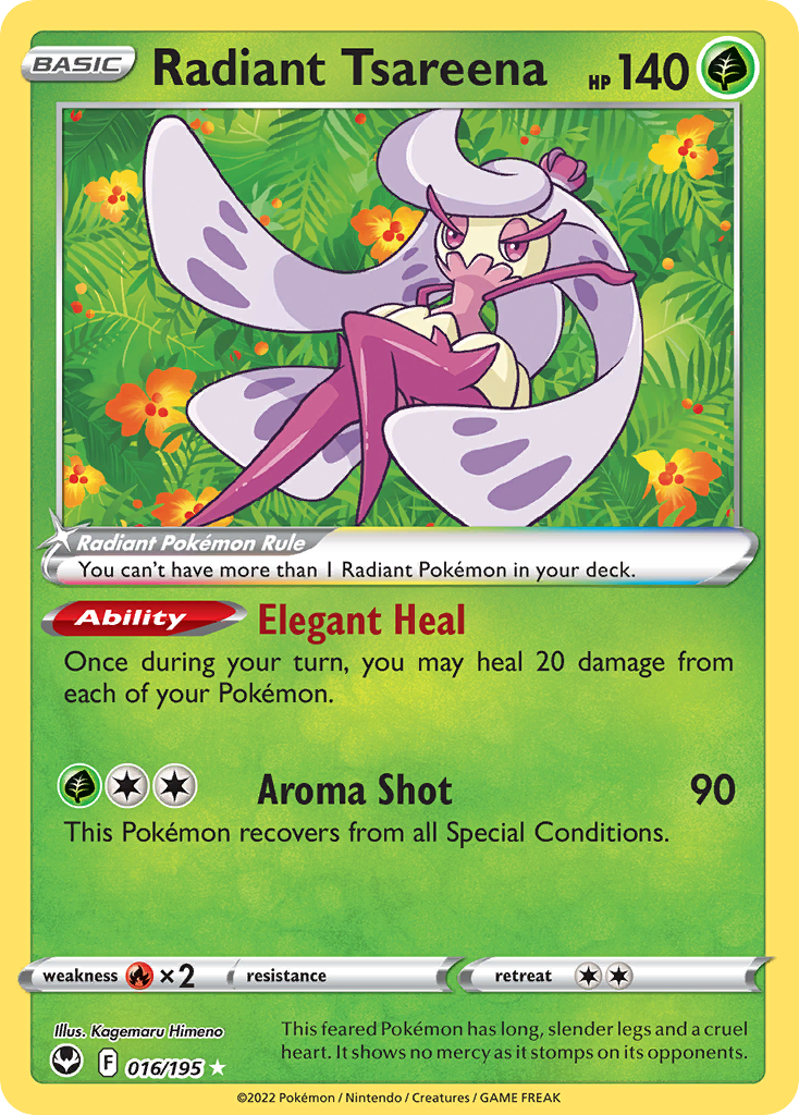 Radiant Tsareena — illustrated card