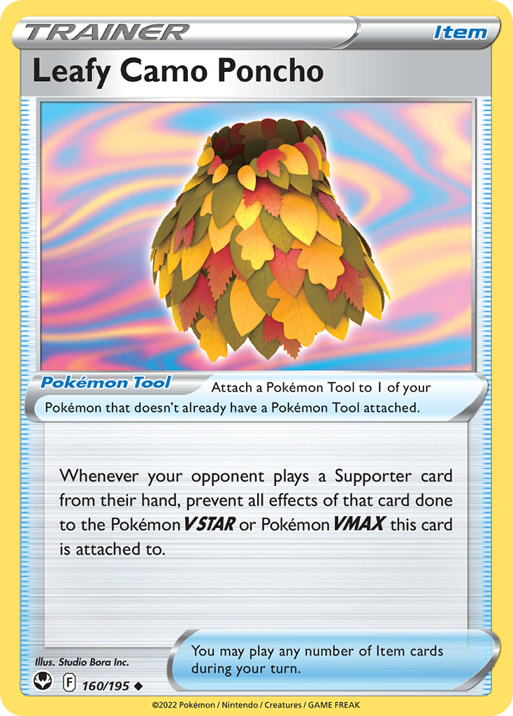 Leafy Camo Poncho — illustrated card