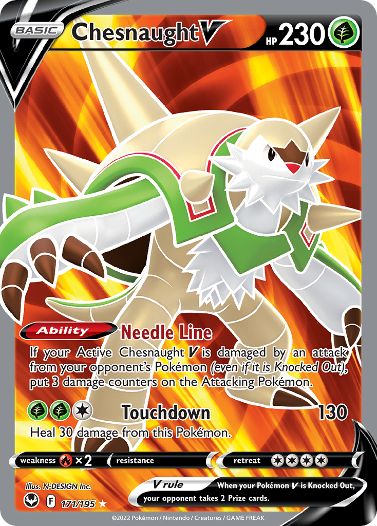 Chesnaught V — illustrated card