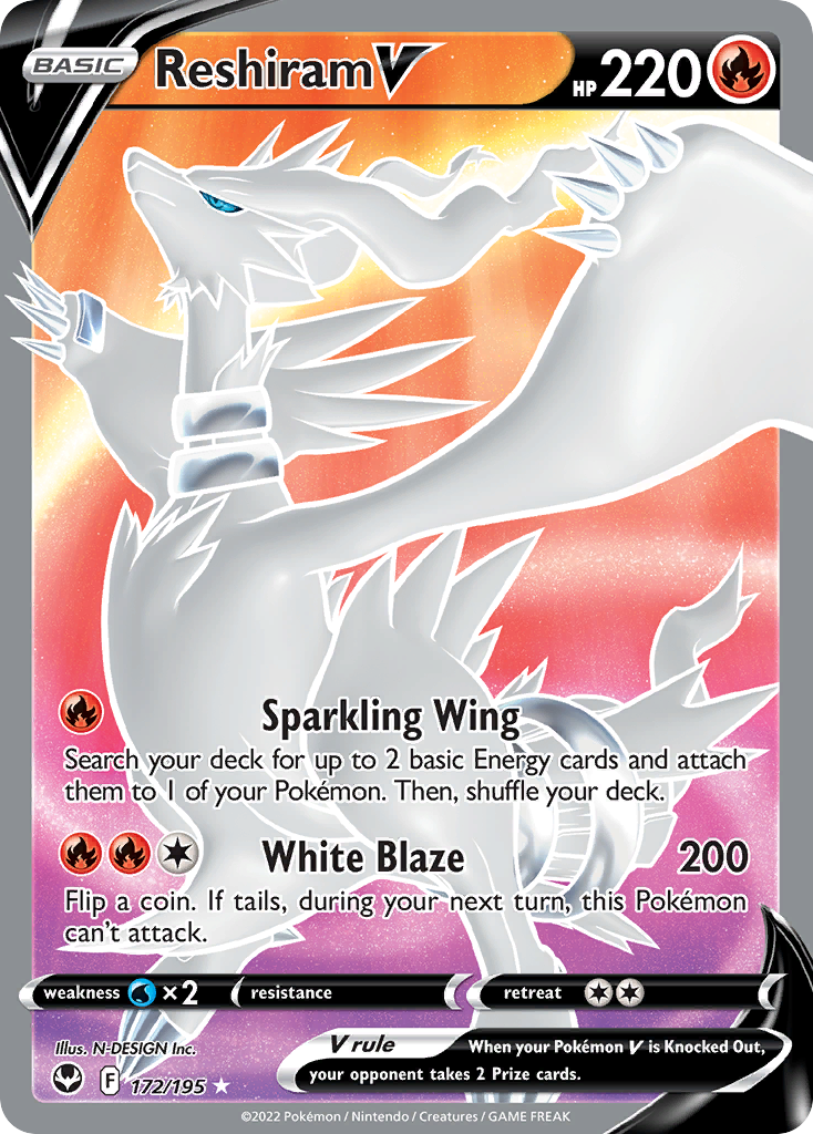 Reshiram V — illustrated card