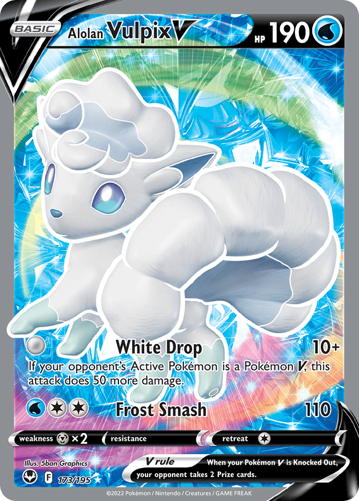 Alolan Vulpix V — illustrated card
