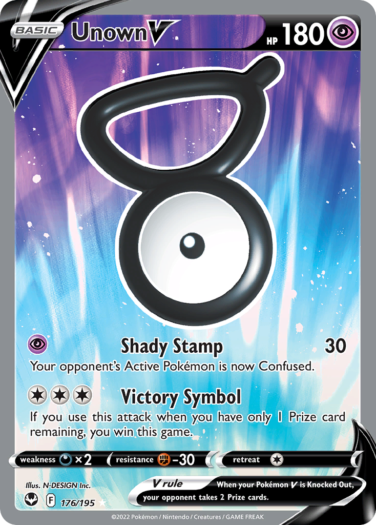 Unown V — illustrated card