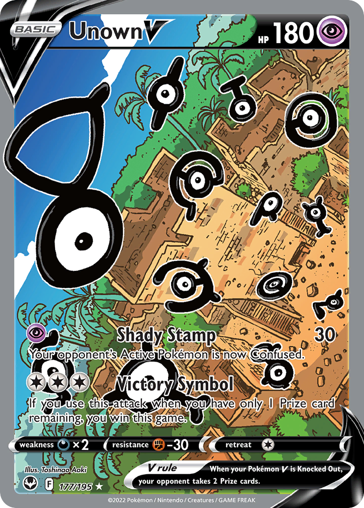 Unown V — illustrated card