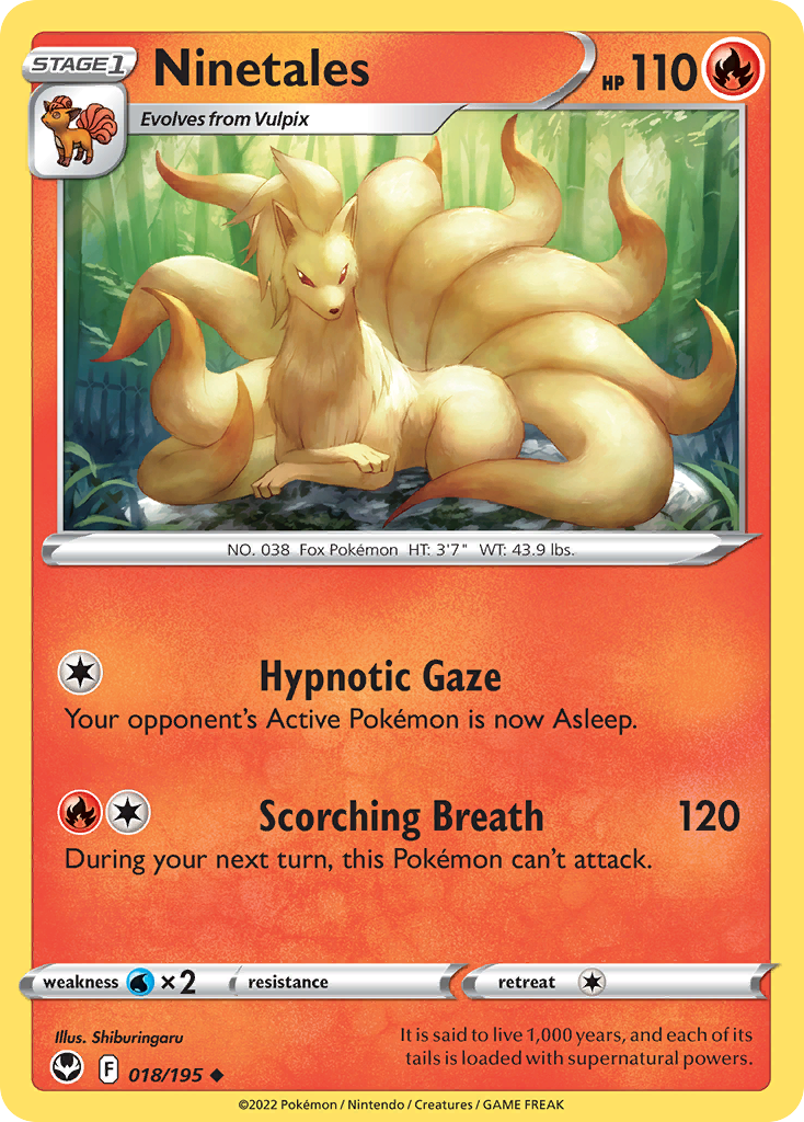 Ninetales — illustrated card