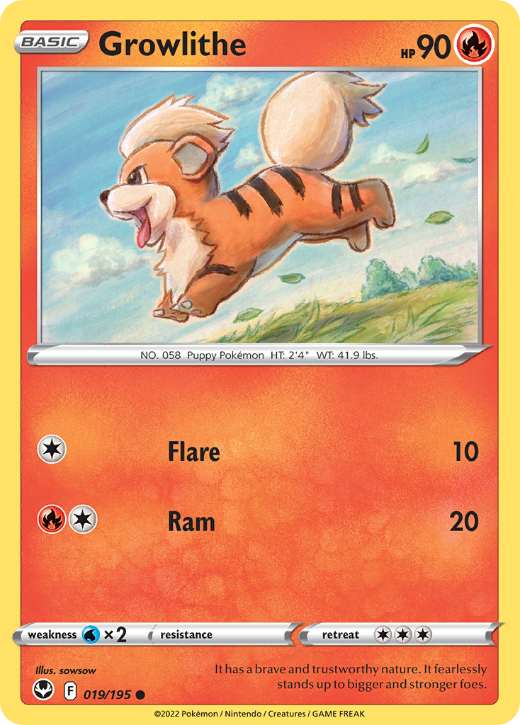 Growlithe — illustrated card