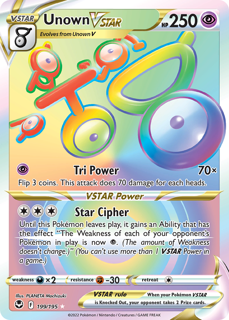 Unown VSTAR — illustrated card