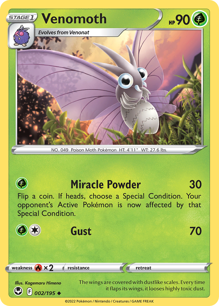 Venomoth — illustrated card
