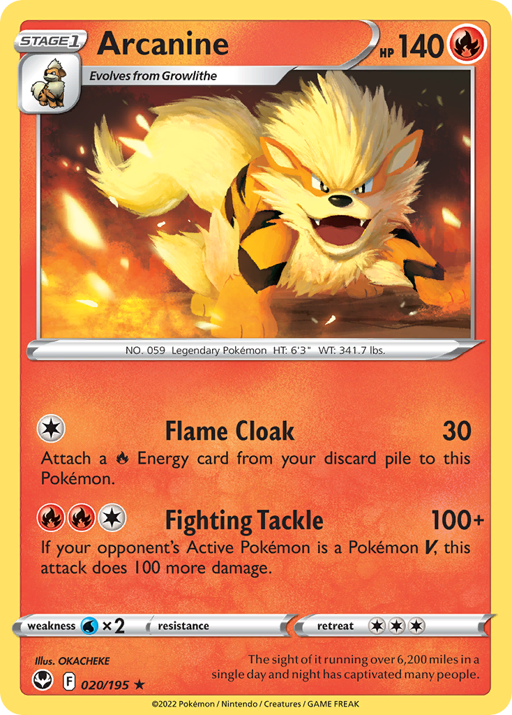 Arcanine — illustrated card