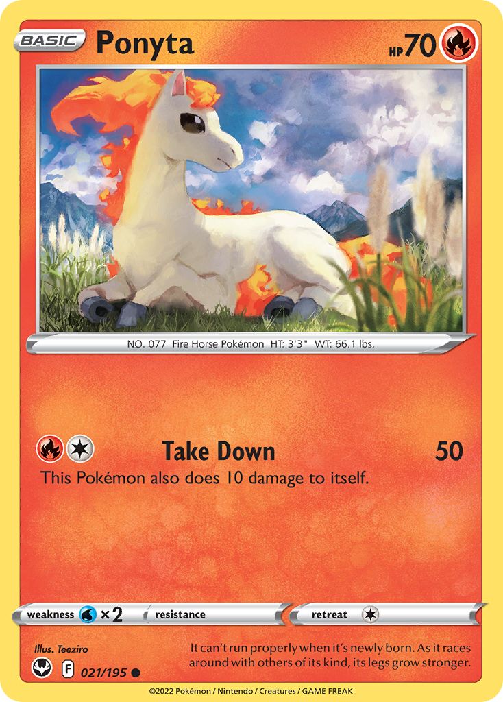 Ponyta — illustrated card