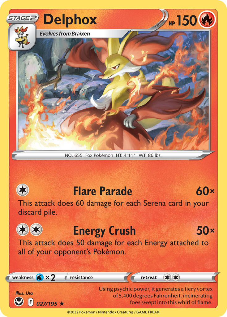 Delphox — illustrated card