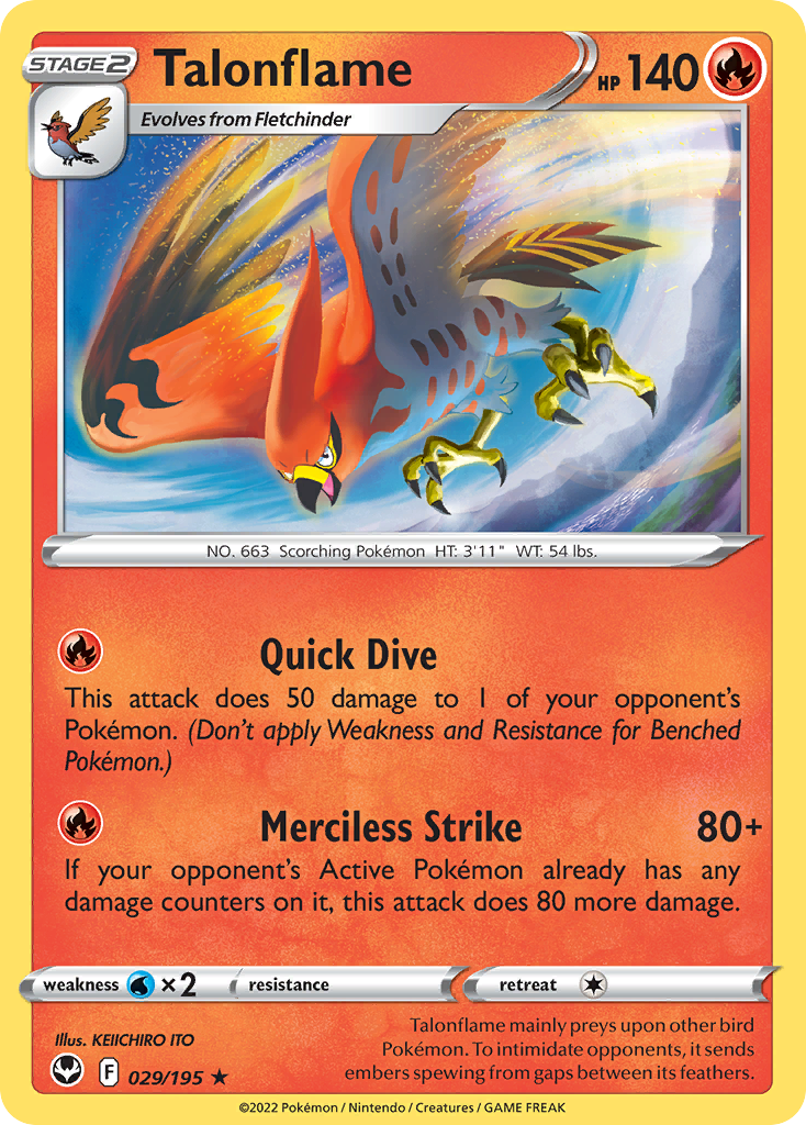 Talonflame — illustrated card