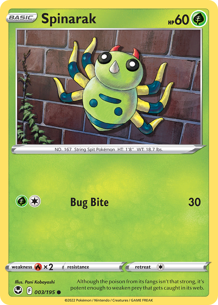 Spinarak — illustrated card