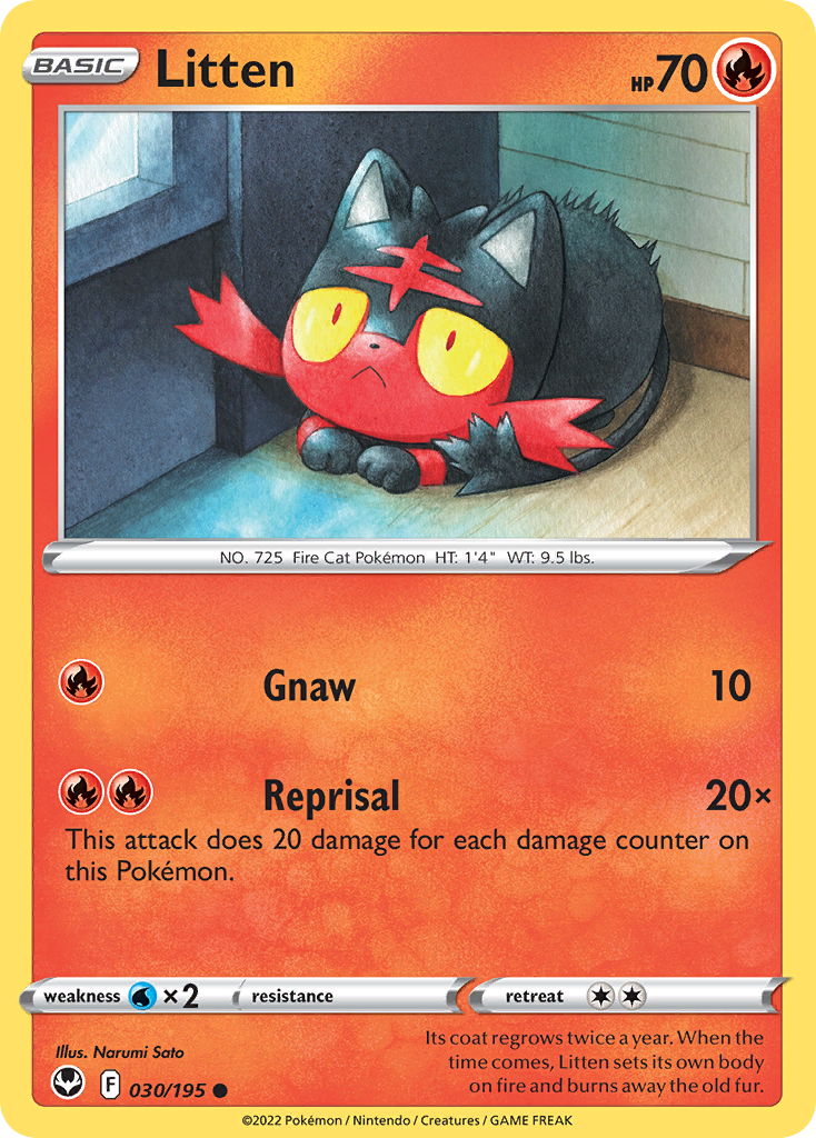 Litten — illustrated card