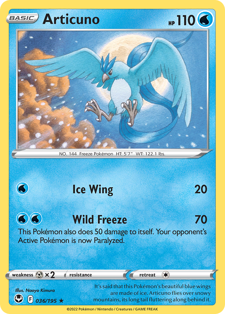 Articuno — illustrated card
