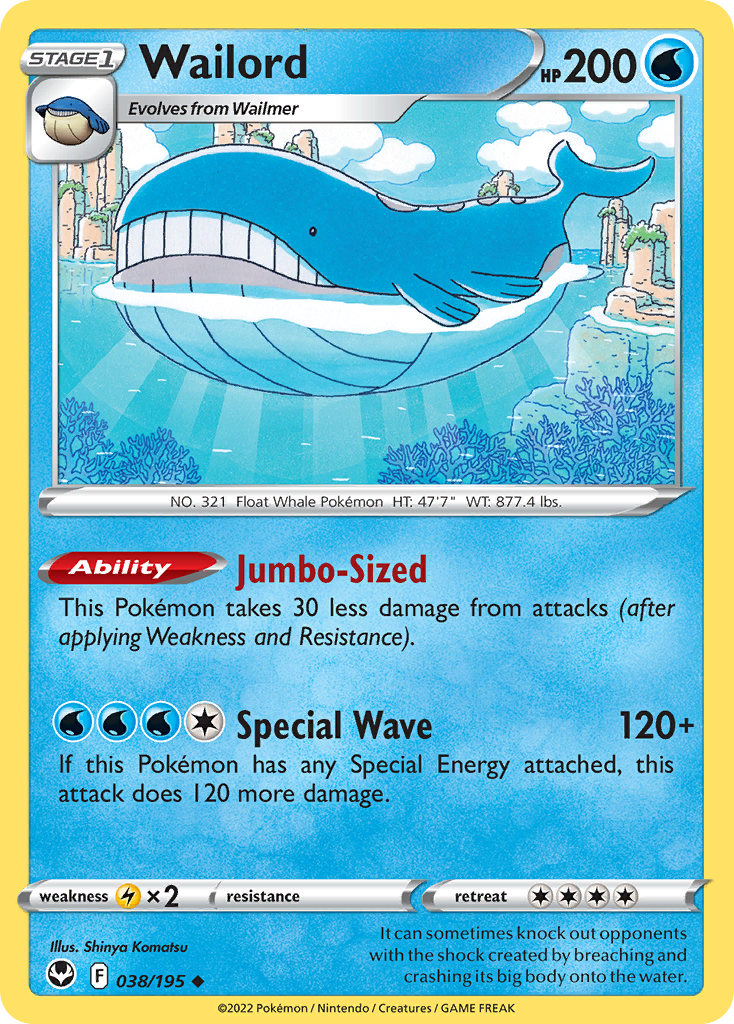 Wailord — illustrated card