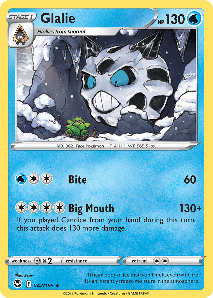 Glalie — illustrated card