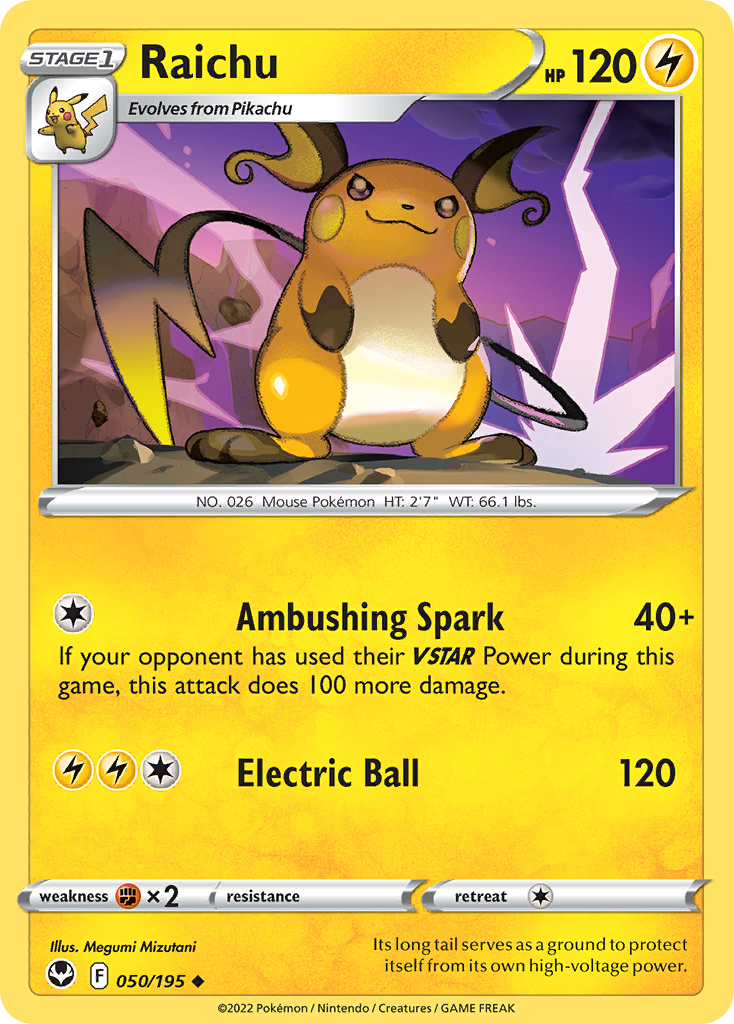 Raichu — illustrated card