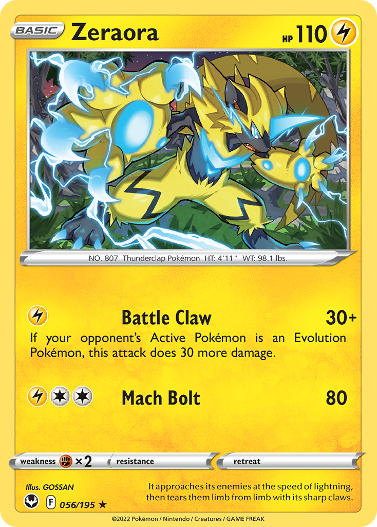 Zeraora — illustrated card